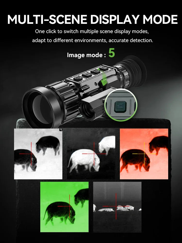 Night Thermal 640 x 512 TS Series Thermal Imaging Riflescope with Laser Rangefinder (50mm Lens, 50 Hz)