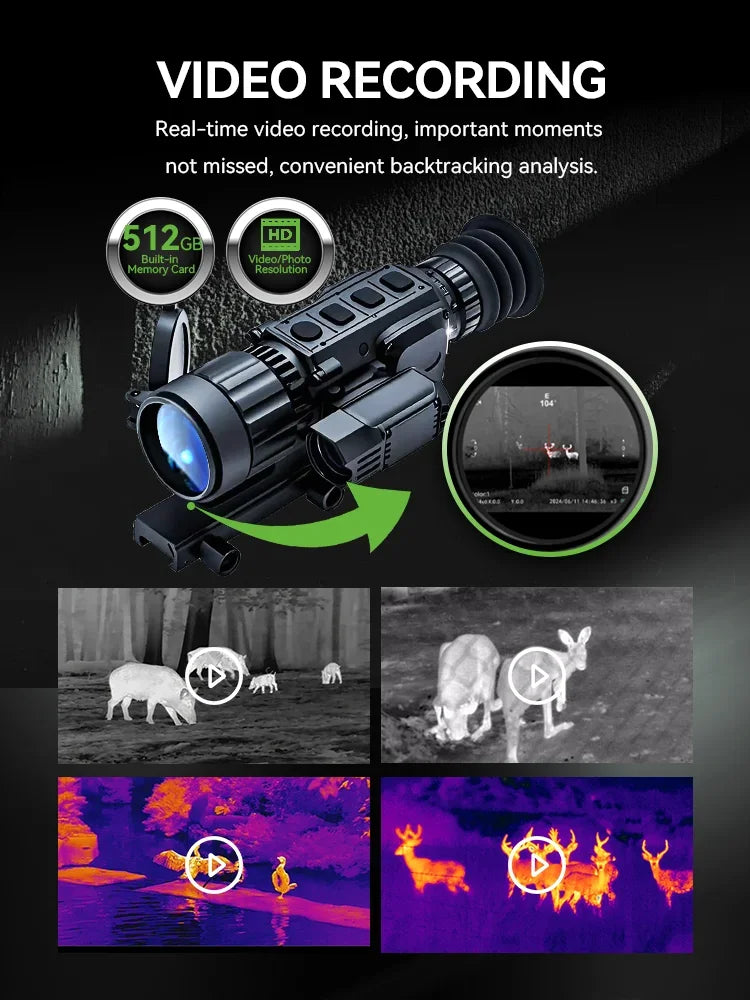 Night Thermal 640 x 512 TS Series Thermal Imaging Riflescope with Laser Rangefinder (50mm Lens, 50 Hz)